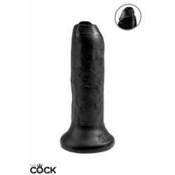 Gode noir 17 5 cm avec prépuce - King Cock Pipedream